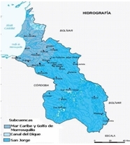 Mapa hidrico de Sucre Mapa hidrico de Sucre
